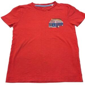 Mini Boden boy’s embroidered Van t-shirt size 6-7 MENDED